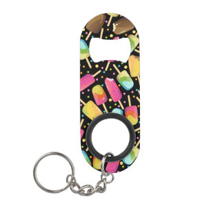 Meerkleurige ijspopsicles sprinkles patroon sleutelhanger flessenopener