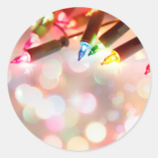 Meerkleurige inktverlichting ronde sticker