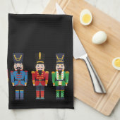 Meerkleurige kerstbont theedoek (Quarter Fold)