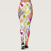 Meerkleurige Kerstmis Leggings (Achterkant)