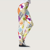 Meerkleurige Kerstmis Leggings (Rechts)