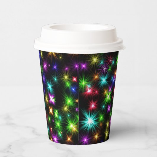Meerkleurige Kerstster Stralen-57191 Papieren Bekers (Rechts)