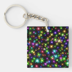 Meerkleurige Kerstster Stralen-57191 Sleutelhanger