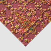 ~ Meerkleurige kerstverpakking ~ Tissuepapier (Detail)