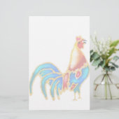 meerkleurige kraairekraag briefpapier (Staand voorkant)