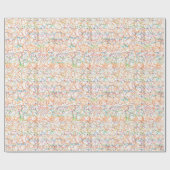 Meerkleurige kriebels cadeaupapier (Vlak)