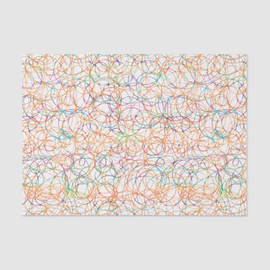 Meerkleurige kriebels tissuepapier (Voorkant)