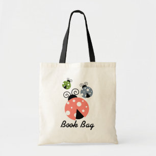 Meerkleurige ladybug Book Bag.green roze grijs Tote Bag