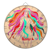 Meerkleurige, langharige godin Thunder_Cove Dartbord (Voorkant)