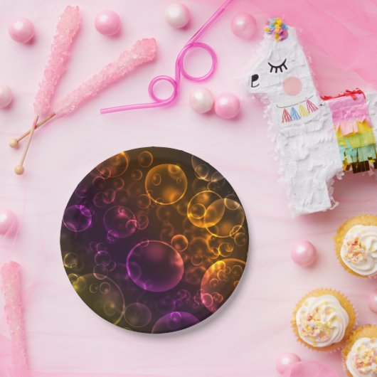 Meerkleurige lenzen papieren bordje (Feest)