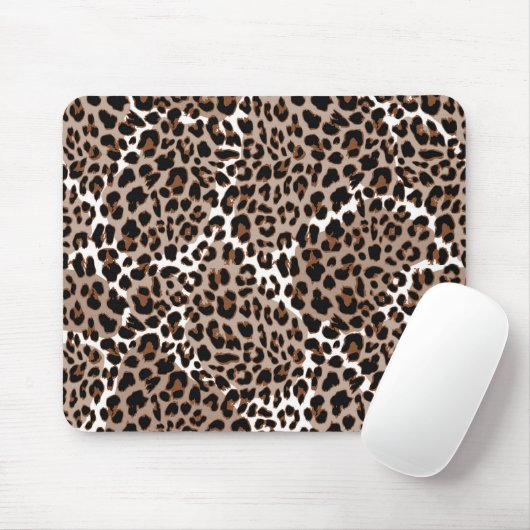 Meerkleurige Leopard Print Mousepad Muismat (Met muis)