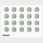 Meerkleurige letter E Abstracte moderne typografie Ronde Sticker (Vel)