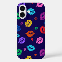 Meerkleurige Lip Print Telefoonhoes