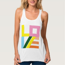 Meerkleurige "LOVE"-tank