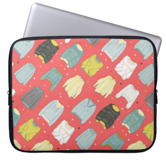 Meerkleurige, luie zweet, warme herfstwinter Se Laptop Sleeve