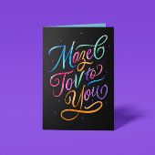 Meerkleurige Mazel Tov Script Gefeliciteerd
