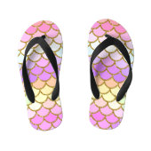 Meerkleurige meerminschaal kinder teenslippers (Voetbed)