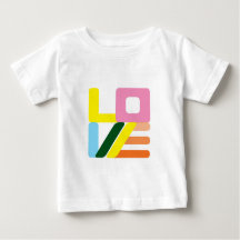 Meerkleurige modder LOVE baby/peuter T-shirt