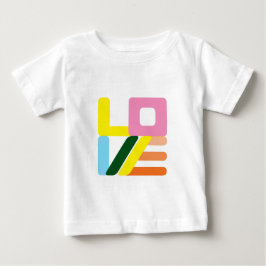Meerkleurige modder LOVE baby/peuter T-shirt