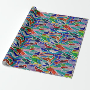 Meerkleurige mozaïek cadeaupapier