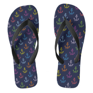 Meerkleurige Nautical Boat Anchors Pattern Teenslippers