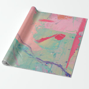 Meerkleurige olie verft textuur. Abstracte art bac Cadeaupapier