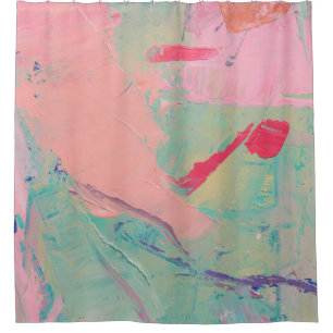 Meerkleurige olie verft textuur. Abstracte art bac Douchegordijn