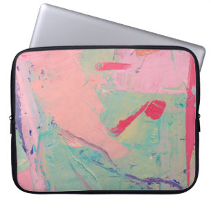Meerkleurige olie verft textuur. Abstracte art bac Laptop Sleeve