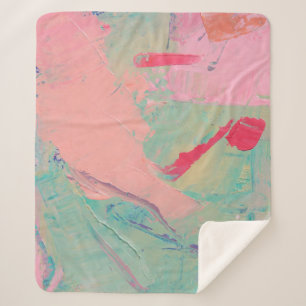 Meerkleurige olie verft textuur. Abstracte art bac Sherpa Deken