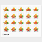 Meerkleurige paprika's vierkante sticker (Vel)