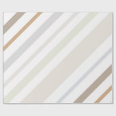 Meerkleurige pastel gestreept cadeaupapier (Vlak)