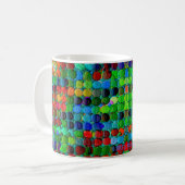 Meerkleurige plastic bubbels koffiemok (Voorkant links)