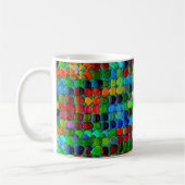 Meerkleurige plastic bubbels koffiemok (Links)