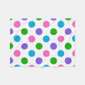 Meerkleurige poolpunten fleece deken (Voorkant (Horizontaal))