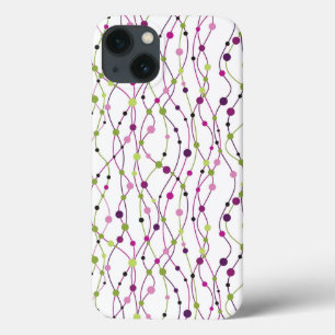 Meerkleurige puntachtergrond iPhone 13 hoesje