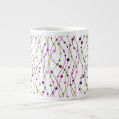 Meerkleurige puntachtergrond extra grote mok (Voorkant)