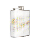 Meerkleurige puntachtergrond heupfles (Rechts)