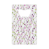 Meerkleurige puntachtergrond kredietkaart flessenopener (Voorkant)