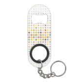 Meerkleurige puntachtergrond mini flessenopener (Achterkant)