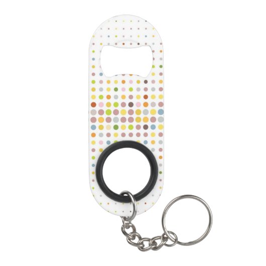 Meerkleurige puntachtergrond mini flessenopener (Achterkant)