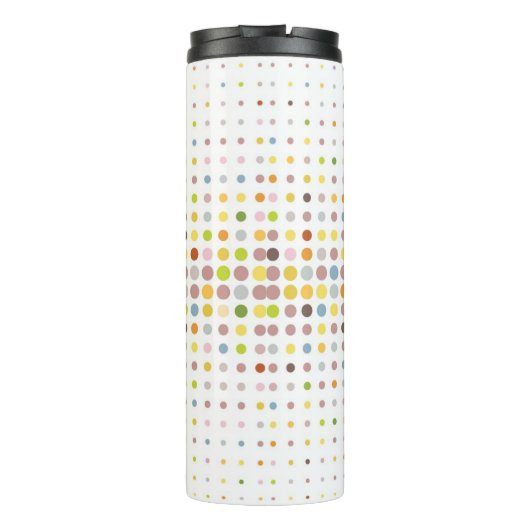 Meerkleurige puntachtergrond thermosbeker (Achterkant)
