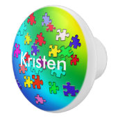 Meerkleurige puzzelstukjes voor puzzels keramische knop (Rechts)