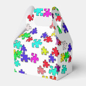 Meerkleurige puzzelstukken bedankdoosjes (Achterkant)