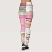 Meerkleurige, roze, actieve kleding leggings (Achterkant)