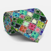 Meerkleurige, rustige, patchwork, hals voor patche stropdas (Opgerold)