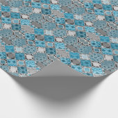 Meerkleurige, rustige, patchwork-, patchtophomp cadeaupapier (Hoek)