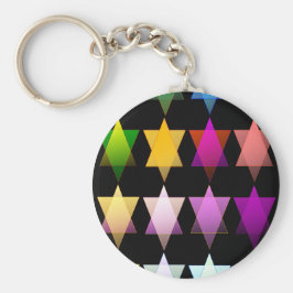 Meerkleurige sterren van David Sleutelhanger