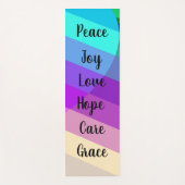 Meerkleurige streep met optionele tekst yogamat (Voorkant)