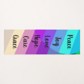 Meerkleurige streep met optionele tekst yogamat (Voorkant (horizontaal))