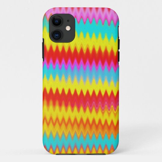 Meerkleurige strijkstrepen Case-Mate iPhone case (Achterkant)